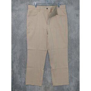 Paradise Collection Pants Mens 34x30 Beige Chino Silk Blend Flat Front Straight